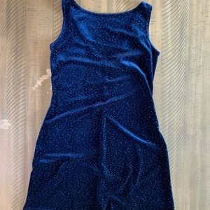 90s Sparkle Velvet Cocktail party Dress sz M